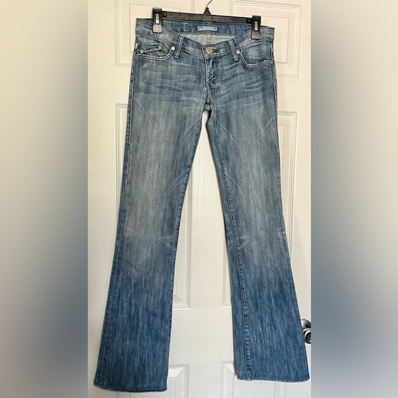 Rock & Republic Low Rise Flare Leg Jeans Fleur-di-lis Embellishment SZ 26 Y2K - Picture 2 of 15